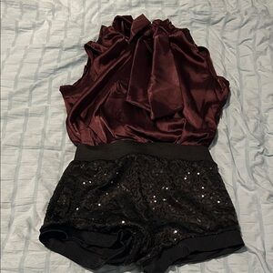 Weissman Purple and Black Dance Costume